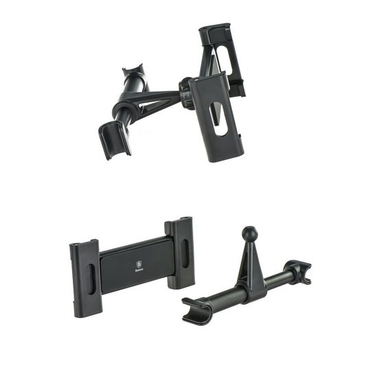 Baseus BackSeat nakkestøtteholder til bil til telefon/tablet, 4,7 tommer - 12,9 tommer, sort, genforseglet SUHZ-01