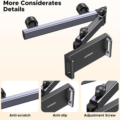 Bilhovedstøtteholder UGREEN LP904 (55443), 4.7 tommer - 9.8 tommer, Sort