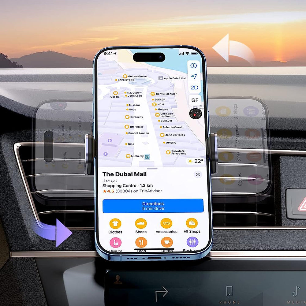 UGREEN LP120 Bilholder, 4.7 tommer - 7.2 tommer, Sort
