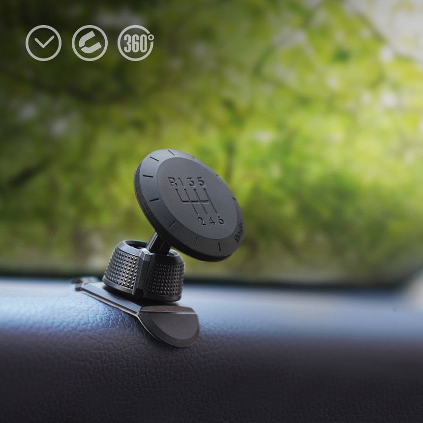 Magnetisk Bilholder Ringke Gear, Universal, Sort