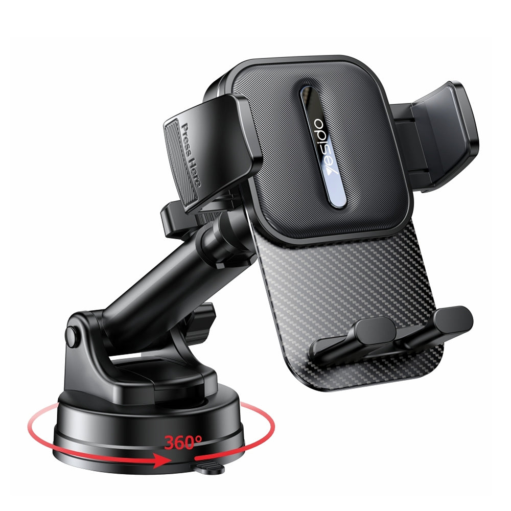 Bilholder Yesido C174, 4 tommer - 6,7 tommer, Sort