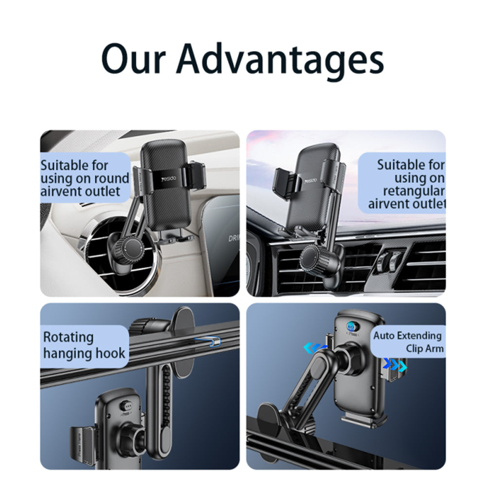 Bilholder Yesido C242, Universal, Sort