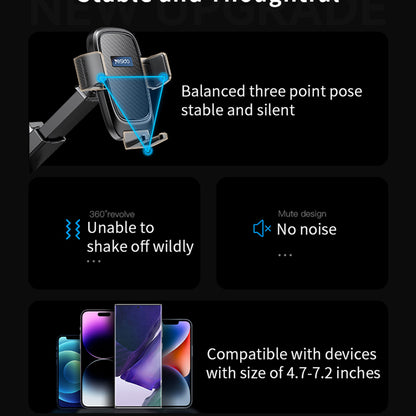 Yesido C262 Car Holder, 4.7inch - 7.2inch, Black