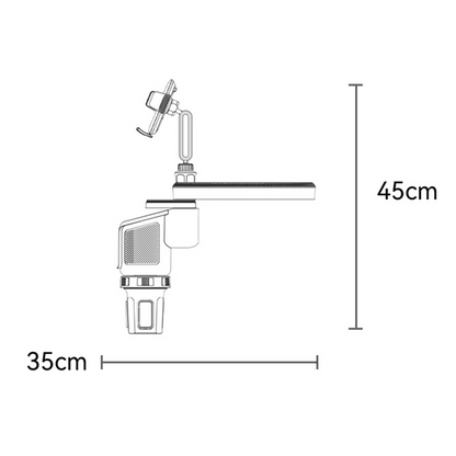 Yesido C274 Bilholder, 4,7 tommer - 7,2 tommer, Sort, Genforseglet