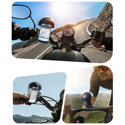 Cykel- og Motorcykelholder med Solskærm Joyroom JR-ZS526, 4,7 tommer - 7 tommer, Sort