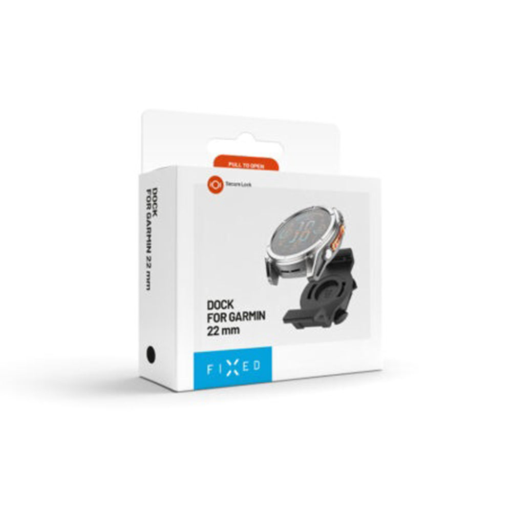 Fast cykelholder til Garmin Watch 22mm / Edge Computer, Sort