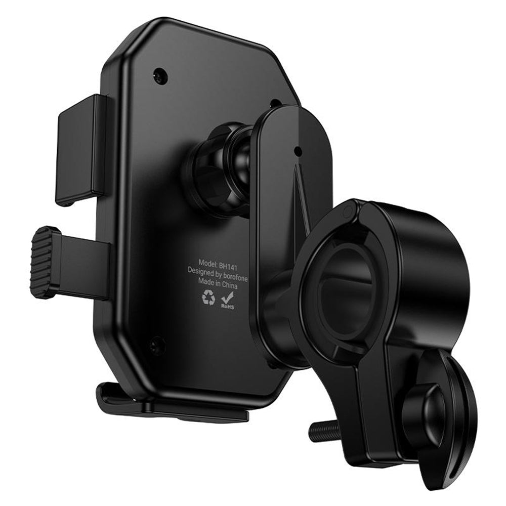 Borofone BH141 Camino Cykel- og Motorcykelholder, 6 tommer - 7 tommer, Sort