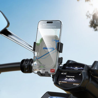 Borofone BH141 Camino Cykel- og Motorcykelholder, 6 tommer - 7 tommer, Sort