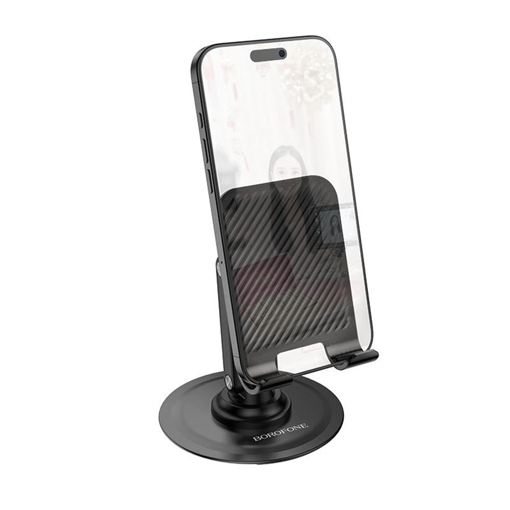 Borofone BH128 Admirado Skrivebordsholder, 4,5 tommer - 7 tommer, Sort