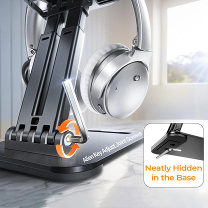 Lisen Skrivebordsstøtte til Telefon / Tablet, 4inch - 15.9inch, Sort YL0424080007