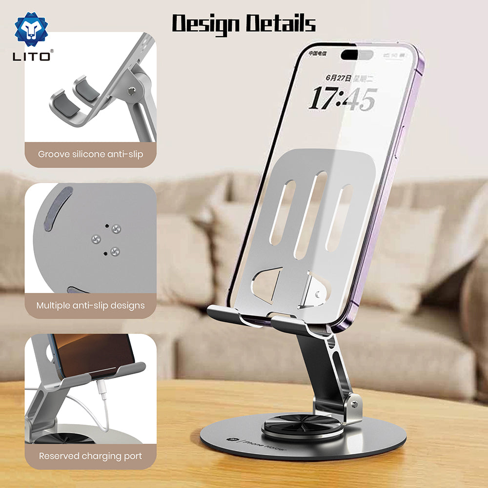 Lito LT-H01 Universalt Skrivebordsstativ, Grå