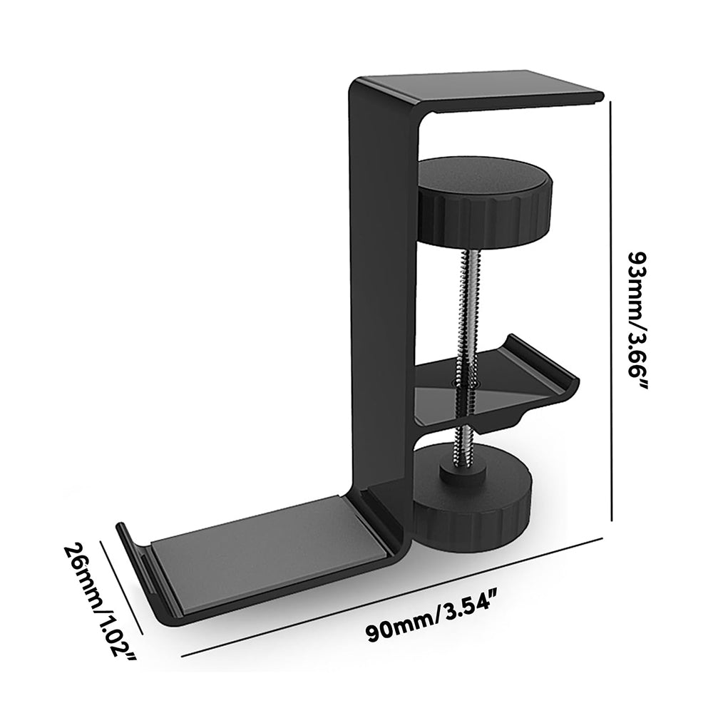 Techsuit DH2 Skrivebordsstøtte til Hovedtelefoner / Taske, Sort