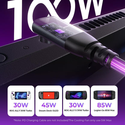 Hub-støtte med køler Lisen S1 til ROG / Lenovo / Razer / Aya / Logitech / Onexplayer-serien, Sort YL0423110005