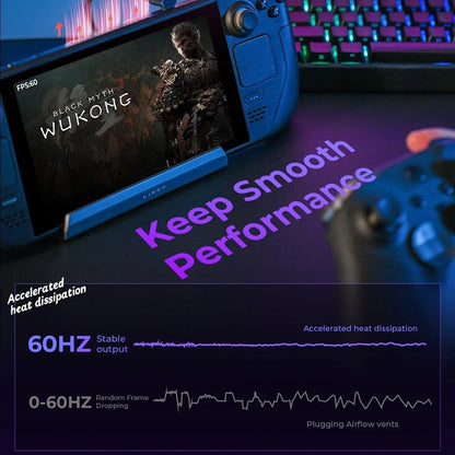 Hub-støtte med køler Lisen S1 til ROG / Lenovo / Razer / Aya / Logitech / Onexplayer-serien, Sort YL0423110005