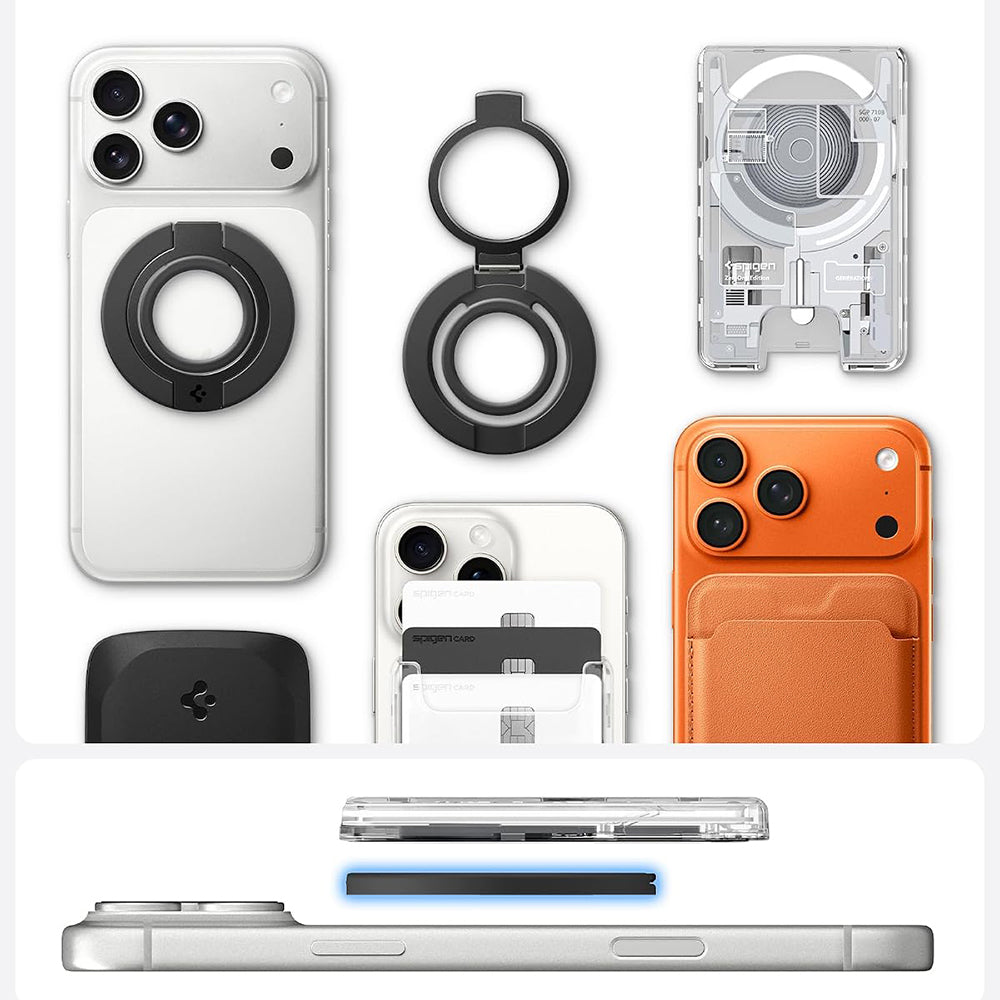 Spigen Dual Pop Mag S Ring Holder, Universal, Grå AMP11736