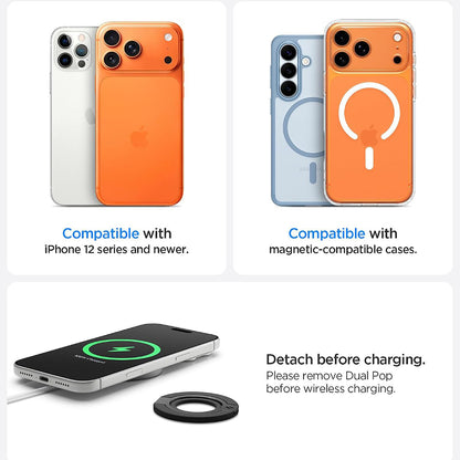 Spigen Dual Pop Mag S Ring Holder, Universal, Grå AMP11736