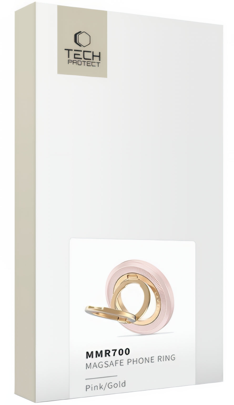 Tech-Protect MMR700 Lamano Ringholder, Universal, Gylden Rosa