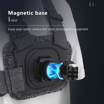 Techsuit JX-002 Sportskamera Brystholder til GoPro Series, Grå