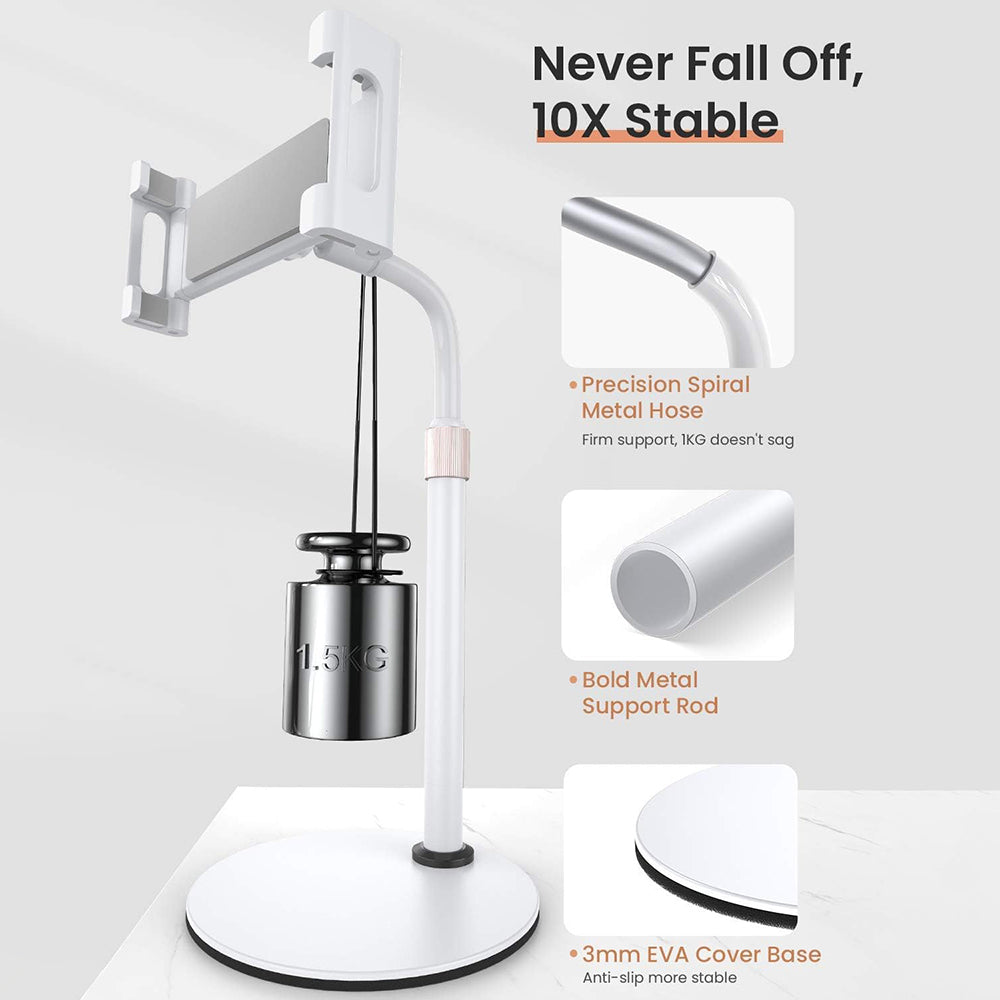 Lisen Bordholder til Telefon / Tablet, 4.7inch - 12.9inch, Sort YL0420050002