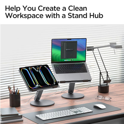 Spigen LD204H Laptopstøtte, Sølv