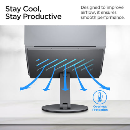 Spigen LD204H Laptopstøtte, Sølv