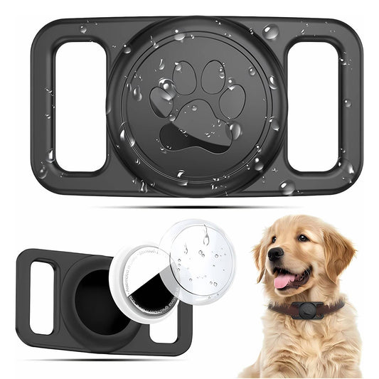 Techsuit BuddyGuard DG1 Support for Apple AirTag on Pet Collar, Black