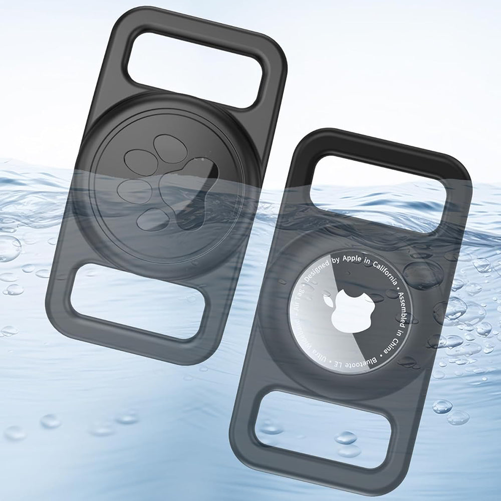 Techsuit BuddyGuard DG1 holder til Apple AirTag på kæledyrs halsbånd, Sort