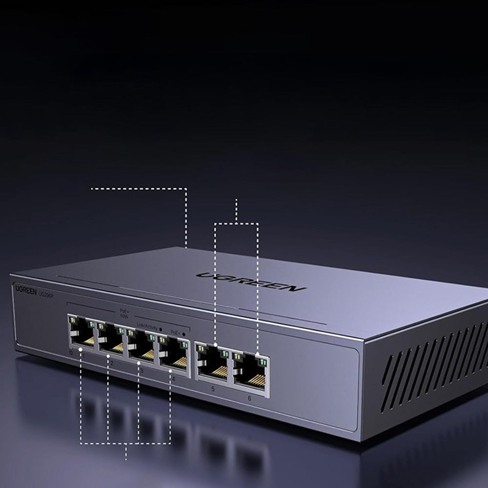 UGREEN CM741 netværksswitch (35371EU), grå