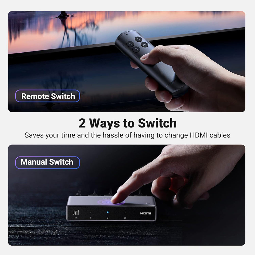 HDMI Video Switch UGREEN CM624 (15604), Grå