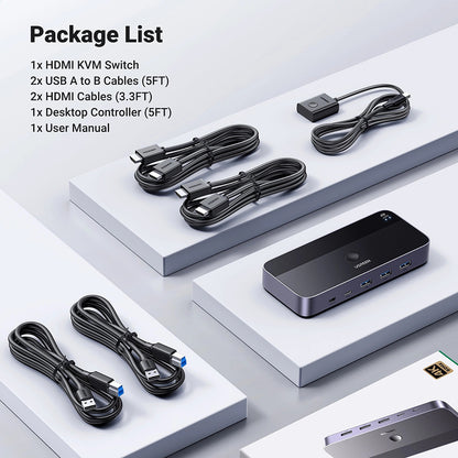 HDMI Video Switch UGREEN CM664, Sort