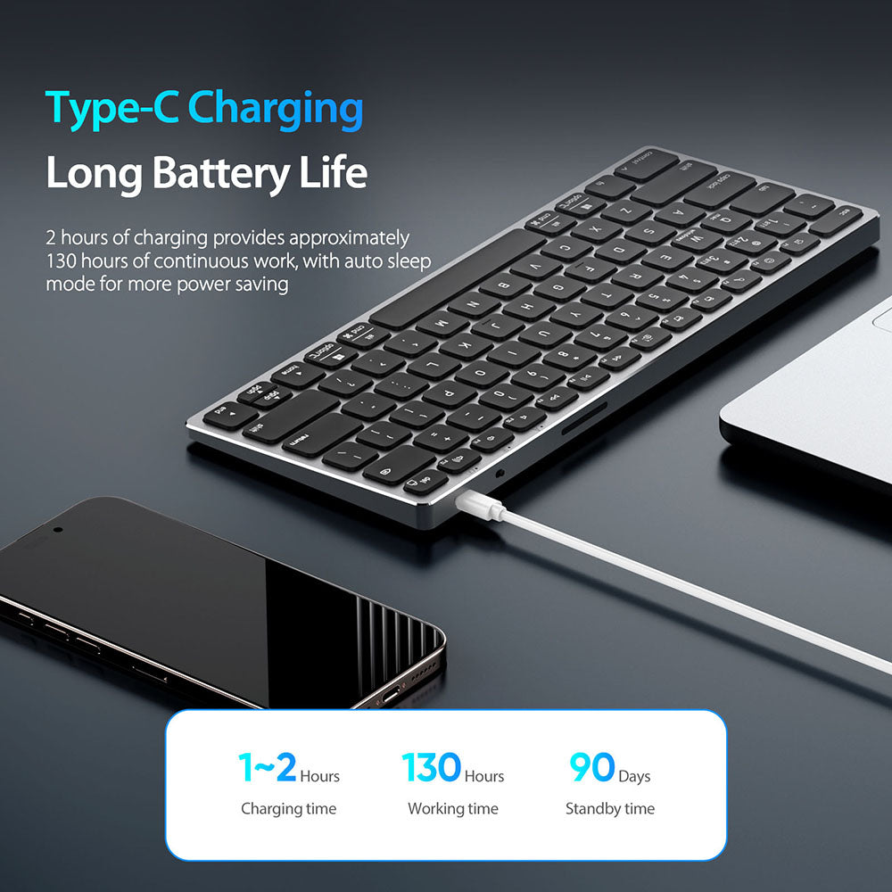 Bluetooth-tastatur DUX DUCIS LK Mini, Hvid