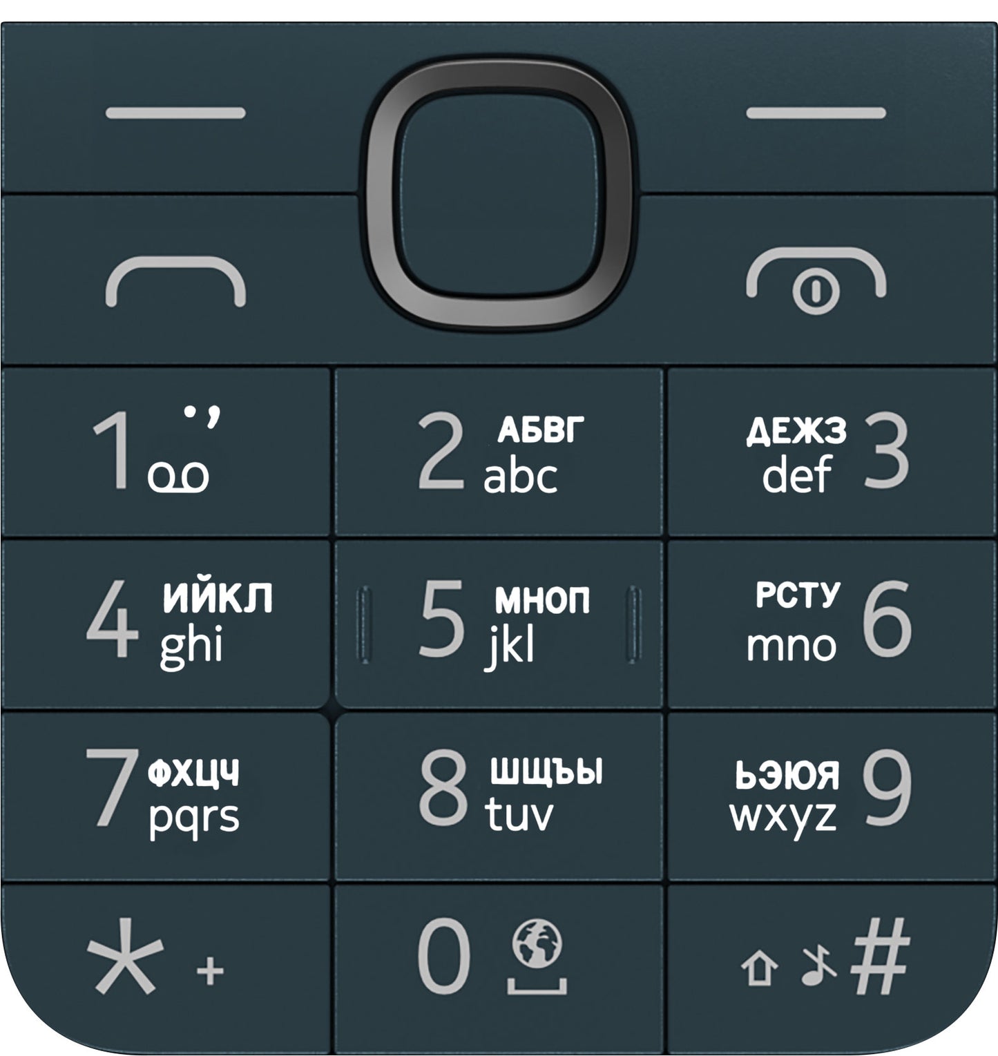 Cyrillisk tastatur til Nokia 225 4G (2024), Blå