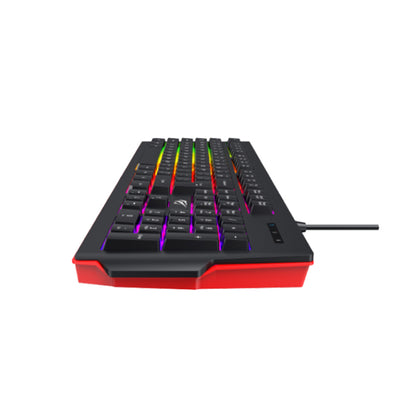 Gamingtastatur HAVIT KB866L, RGB, 1.4m, Sort Rød