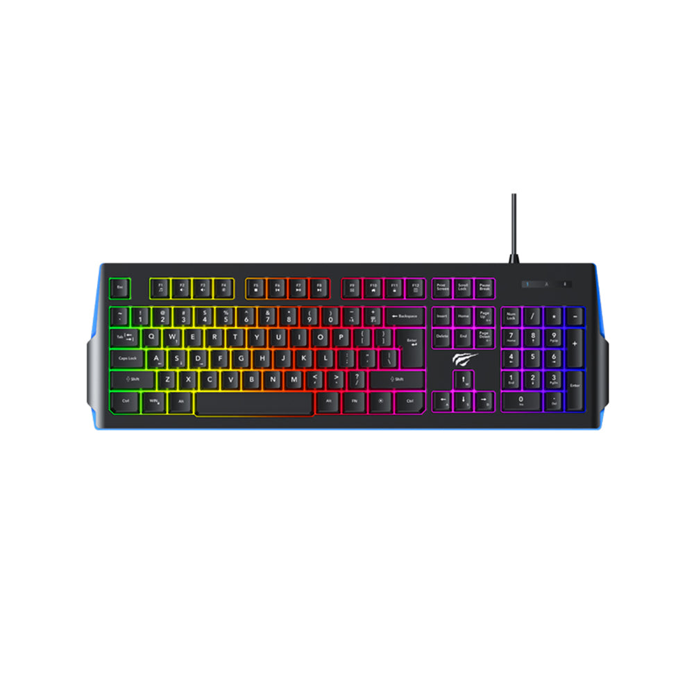 Gamingtastatur HAVIT KB866L, RGB, 1.4m, Sort Rød