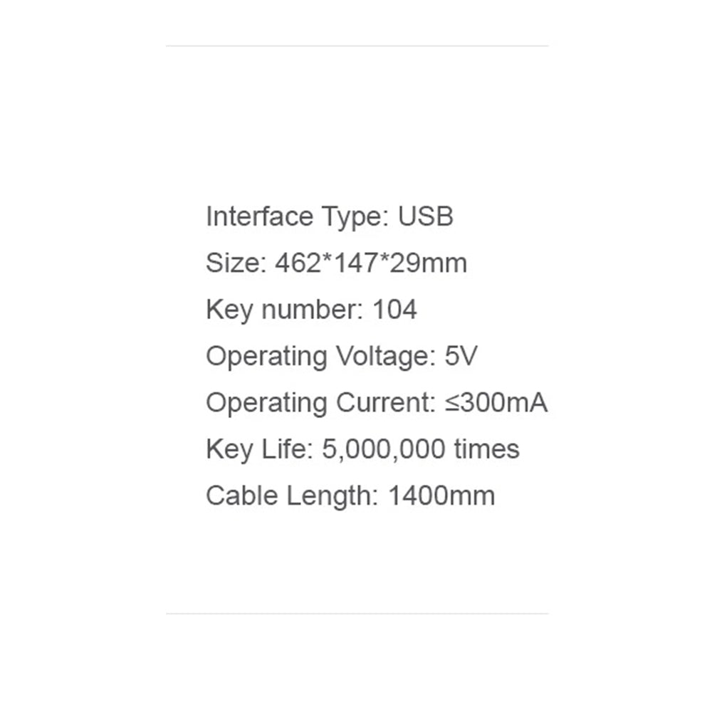 Gamingtastatur HAVIT KB866L, RGB, 1.4m, Sort Rød