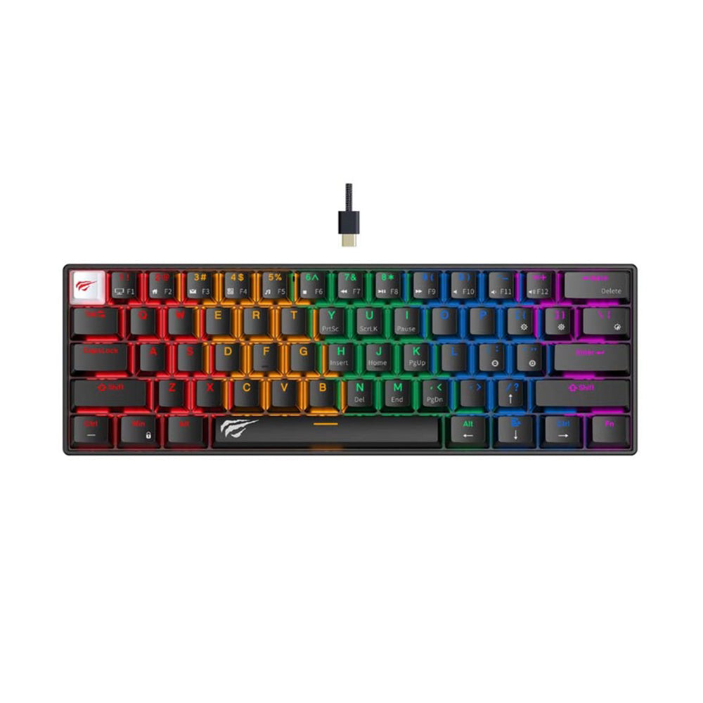 Gamingtastatur HAVIT KB903L, RGB, 1,8 m, Sort
