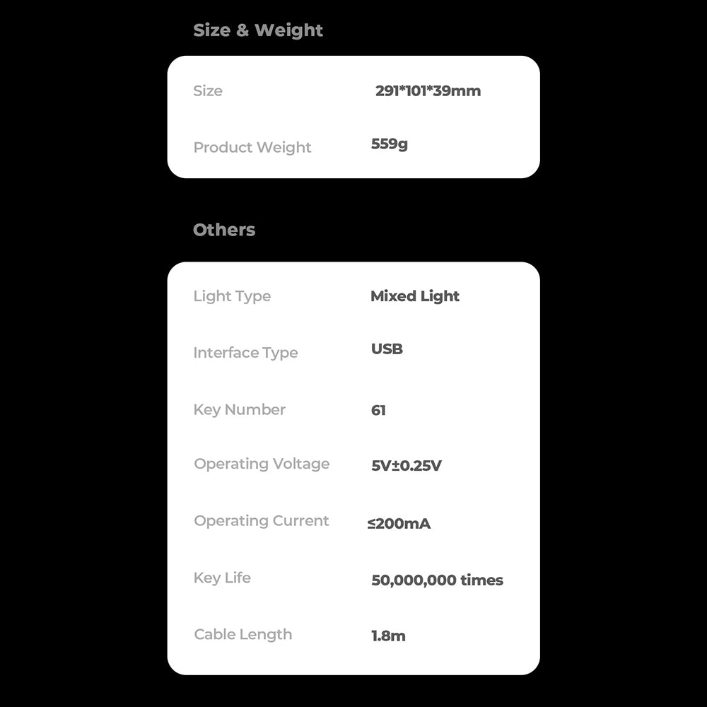 Gamingtastatur HAVIT KB903L, RGB, 1,8 m, Sort