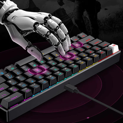 HAVIT KB903L Gaming Keyboard, RGB, 1.8m, White Transparent