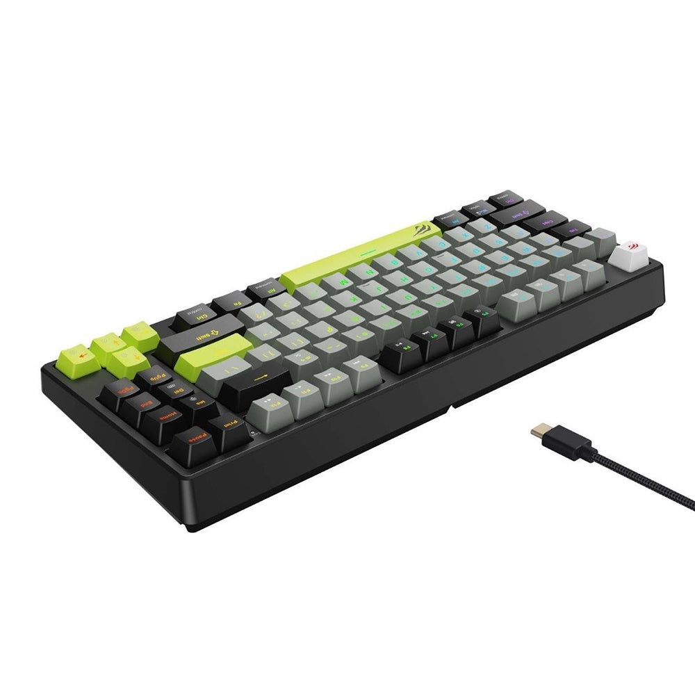 Gamingtastatur HAVIT KB904L, RGB, 1.8m, Sort Grøn