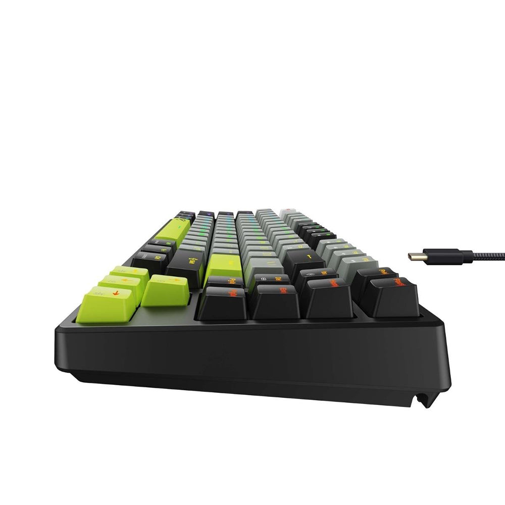 Gamingtastatur HAVIT KB904L, RGB, 1.8m, Sort Grøn