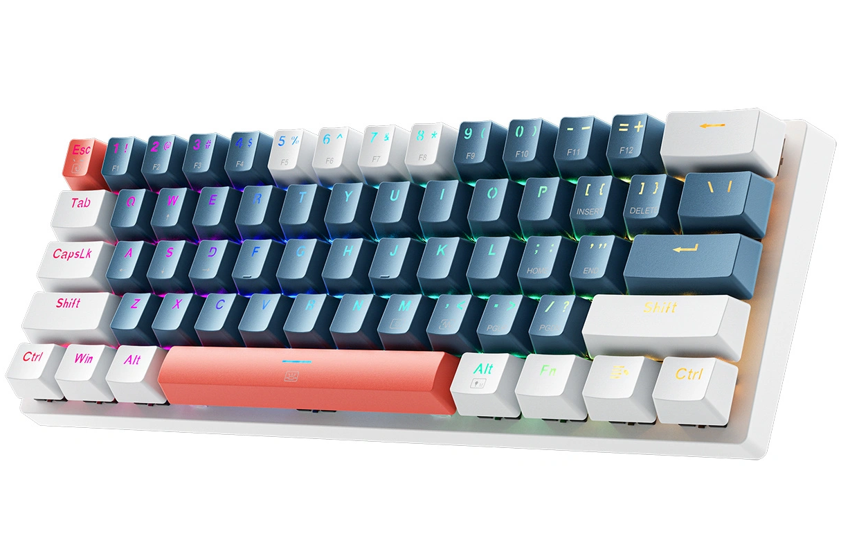 Gaming Tastatur Wired USB Machenike K500-B61 Mekanisk, RGB, Blå Hvid