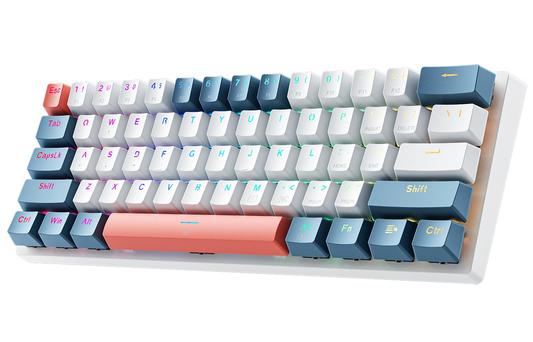 Wired USB Gaming Keyboard Machenike K500-B61 Mechanical, RGB, Red, White, Blue Backlight