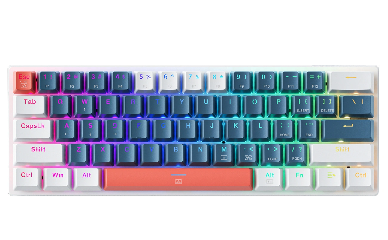 Gaming Tastatur Wired USB Machenike K500-B61 Mekanisk, RGB, Blå Hvid