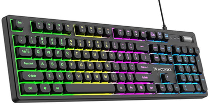 Gaming Tastatur Wired USB WZK WKG-200, RGB, 1,5m, Sort