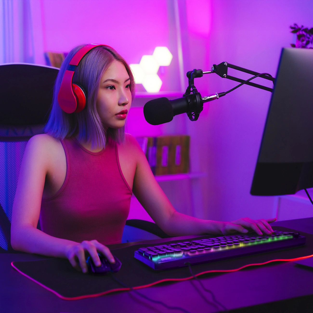 Gaming Tastatur Wired USB WZK WKG-200, RGB, 1,5m, Sort