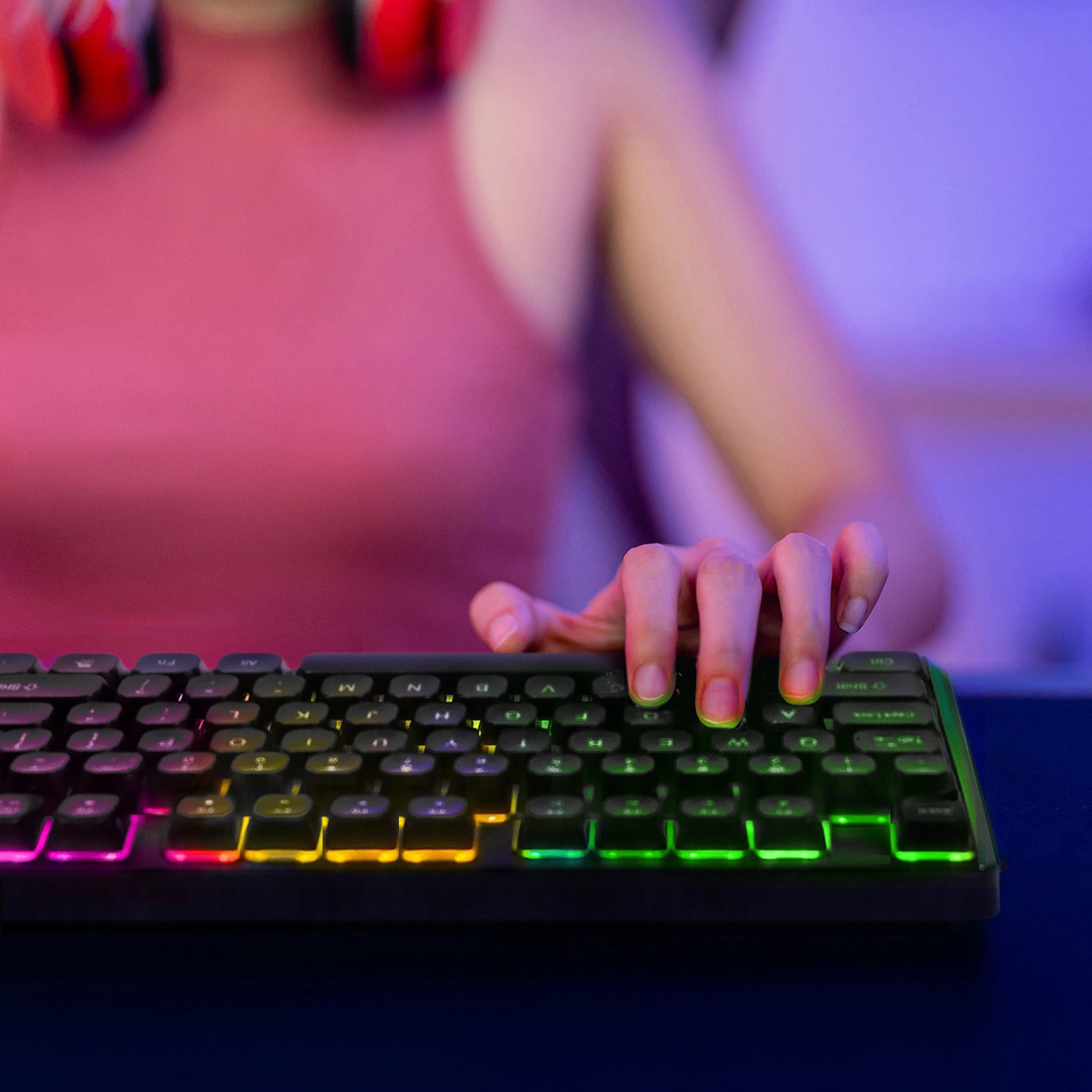 Gaming Tastatur Wired USB WZK WKG-200, RGB, 1,5m, Sort