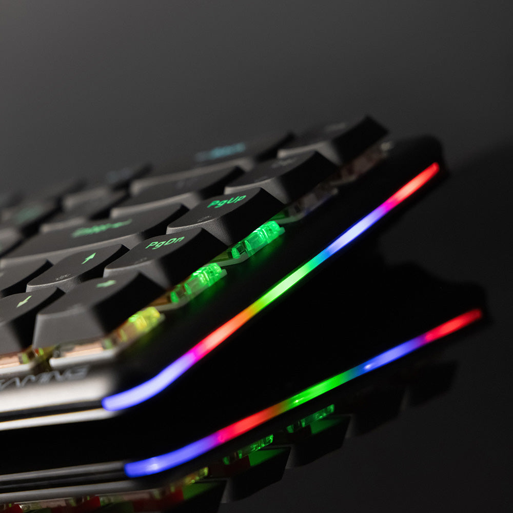 Gamingtastatur Wireless Proove AFK, RGB, BT / Wi-Fi / Kablet, 1.5m, Sort WKAFKEN22001