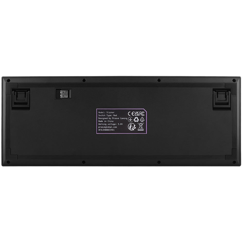 Gamingtastatur Wireless Proove Slicker, RGB, BT / Wi-Fi / Kablet, 1.8m, Sort WKSLEN00022401