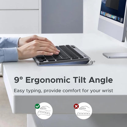 Trådløst tastatur UGREEN 75049, BT / Wi-Fi, Sort