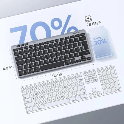 Trådløst tastatur UGREEN 75049, BT / Wi-Fi, Sort